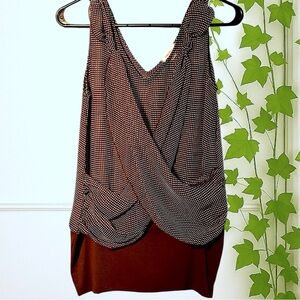 Xhilaration Brown Sheer Camisole Layering Tank Size XS